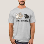 Black and White Sheep Unisex Tシャツ (正面)
