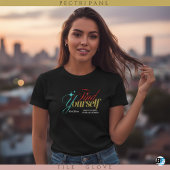 Black and White Simple Elegant "Find Yourself " Tシャツ