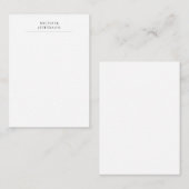 Black and White Simple Modern Design エンクロージャーカード (正面/裏面)