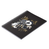 Black and white Singing Goats ink illustration ノートブック (左側)