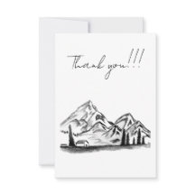 black and white sketch of Mountains