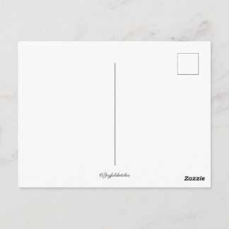 black and white sketch of Mountains ポストカード