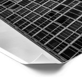 Black and White Skyscraper Wall Art | Modern Print ポスター (コーナー)