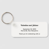 Black and White Slim Wedding Keychain キーホルダー (裏面)