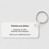 Black and White Slim Wedding Keychain キーホルダー (正面)
