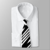 black and white smooth organic wavy pattern ネクタイ (タイ)