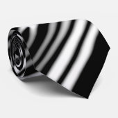 black and white smooth organic wavy pattern ネクタイ (ロール)