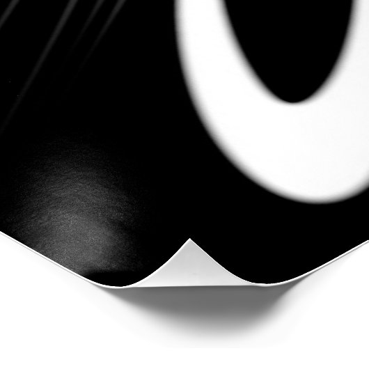 black and white smooth organic wavy pattern ポスター (コーナー)