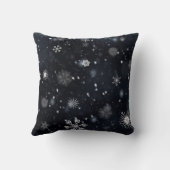 Black and White Snowflake クッション (裏面)