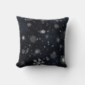 Black and White Snowflake クッション (正面)