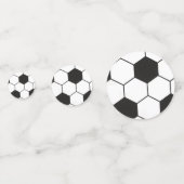 Black And White Soccer Ball Geometric Pattern  コンフェッティ (正面)