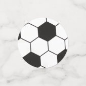 Black And White Soccer Ball Geometric Pattern  コンフェッティ (スモール正面)