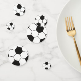 Black And White Soccer Ball Geometric Pattern  コンフェッティ