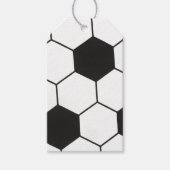 Black and White Soccer Ball Pattern Geometric  ギフトタグ (正面)