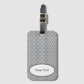 Black and White Spanish Style Tile ラゲッジタグ (正面縦)