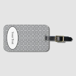 Black and White Spanish Style Tile ラゲッジタグ