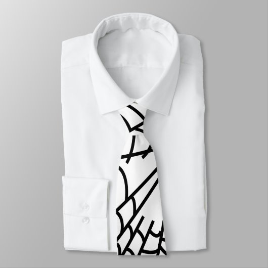 Black and White Spider Web ネクタイ (タイ)