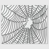 Black and White Spider Web ラッピングペーパー (フラット)