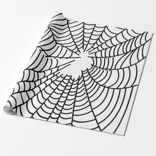 Black and White Spider Web ラッピングペーパー (アンロールド)