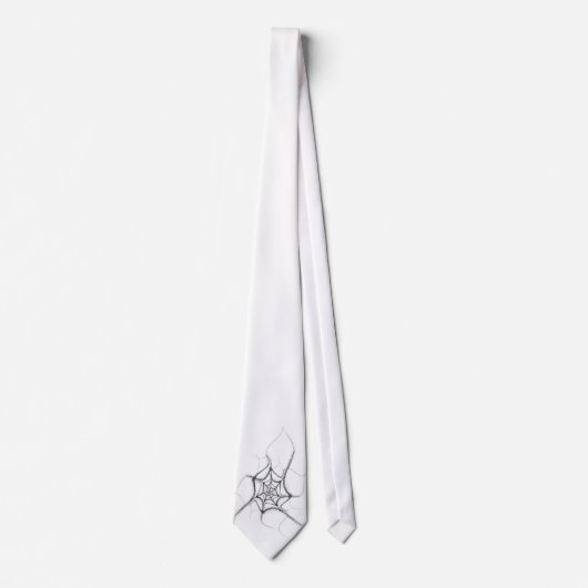 Black and White Spider Web Necktie ネクタイ (正面)