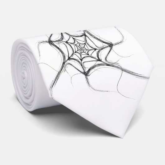 Black and White Spider Web Necktie ネクタイ (ロール)