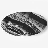 Black and White Spiral Staircase ペーパープレート (アングル)