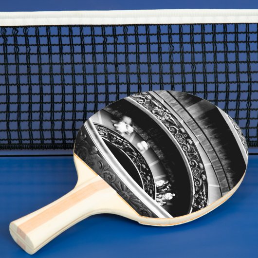 Black and White Spiral Staircase 卓球ラケット (インサイチュ)