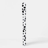 Black and white spotty pattern IPhone case iPhoneケース (左側面)