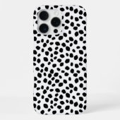 Black and white spotty pattern IPhone case iPhoneケース (裏面)