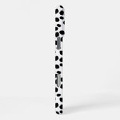Black and white spotty pattern IPhone case iPhoneケース (右側面)
