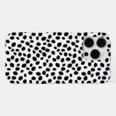 Black and white spotty pattern IPhone case iPhoneケース (裏面横)