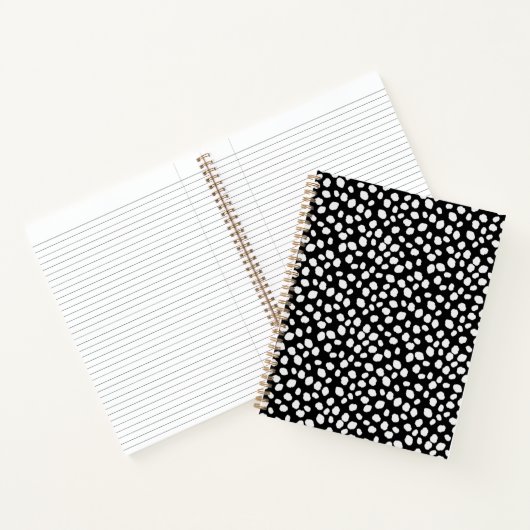 Black and white spotty pattern notebook ノートブック (内部)