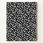 Black and white spotty pattern notebook ノートブック (裏面)