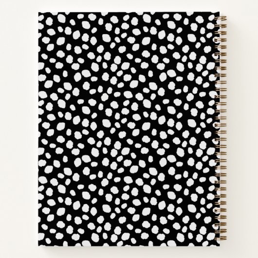 Black and white spotty pattern notebook ノートブック (裏面)