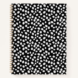 Black and white spotty pattern notebook ノートブック