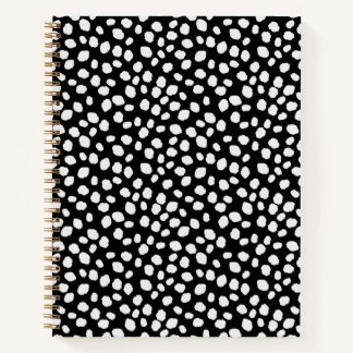 Black and white spotty pattern notebook ノートブック
