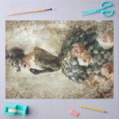 Black and White Spring Portrait Tissue Paper 薄葉紙 (クラフト)