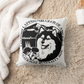 Black and White Square Pillow クッション (ブランケット)