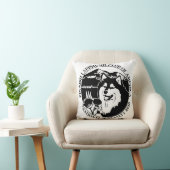 Black and White Square Pillow クッション (椅子)