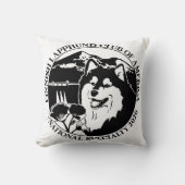 Black and White Square Pillow クッション (正面)