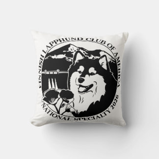 Black and White Square Pillow クッション