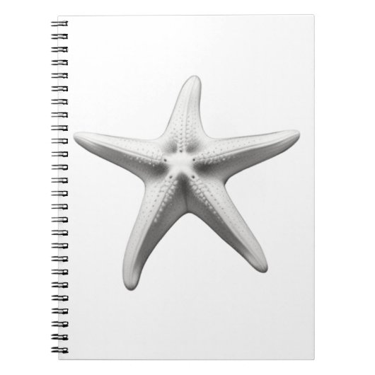 Black and White Starfish ノートブック (正面)