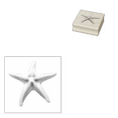 Black and White Starfish ラバースタンプ (押印)