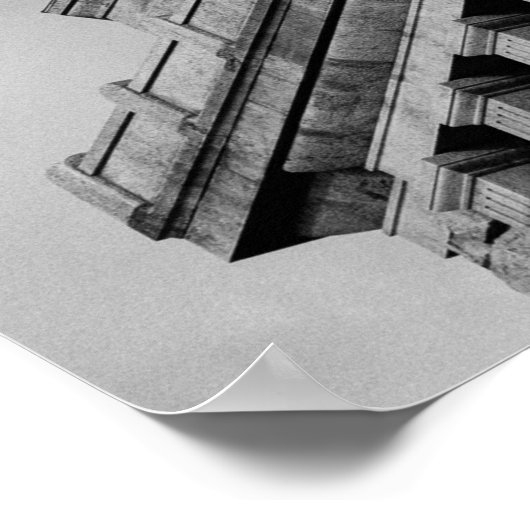 Black and White Statue of Liberty Wall Poster ポスター (角)