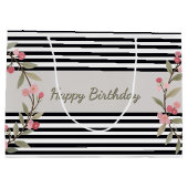 Black And White Stripe ラージペーパーバッグ (裏面)