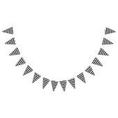 Black And White Stripe Bunting Banner バンティングフラッグ (全)