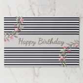 Black And White Stripe Paper Placemat ペーパーパッド (正面)