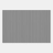 Black and white stripe simple Christmas holiday ラッピングペーパーシート (正面)