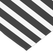 Black and White  Striped ミディアムテーブルランナー (コーナー)