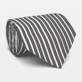Black and White Striped Custom Necktie ネクタイ (ロール)